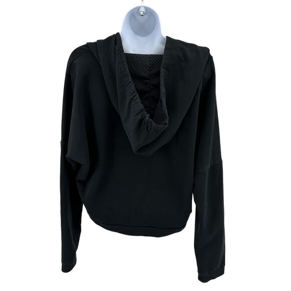 Puma Black/White Hoodie Graphic Crop Long Sleeve Pullover WMNS L 850024-01 Logo - Picture 6 of 8